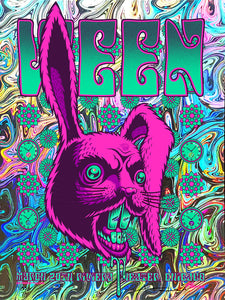Ween in Chicago March 20th 'White Rabbidt' poster foil variant