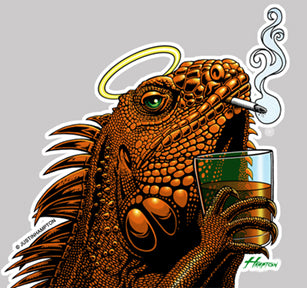 Sticker- Lounge Lizard