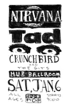 Load image into Gallery viewer, Nirvana 1990 flyer set of 3 versions
