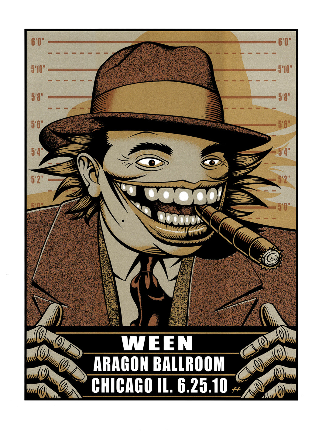 Ween in Chicago 2010 Boognish Capone poster