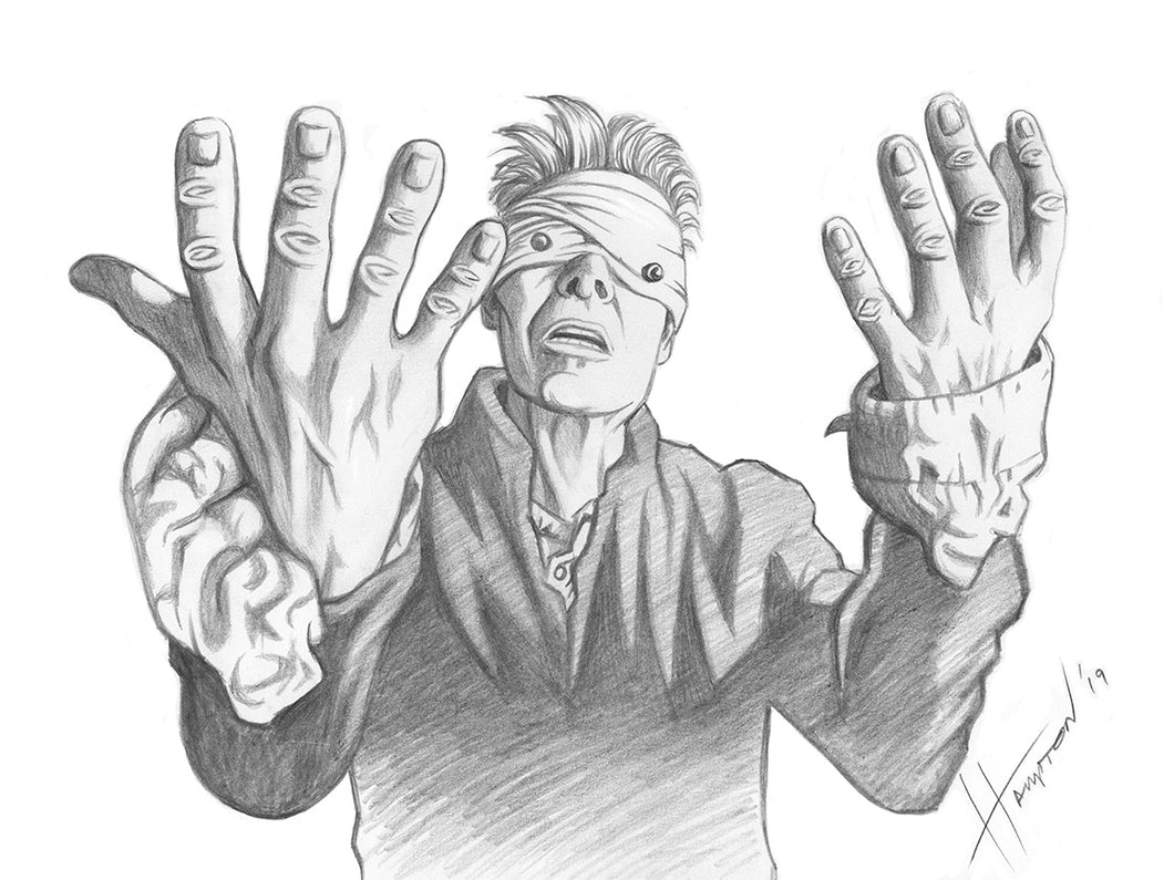 Bowie 'Lazarus' sketch print