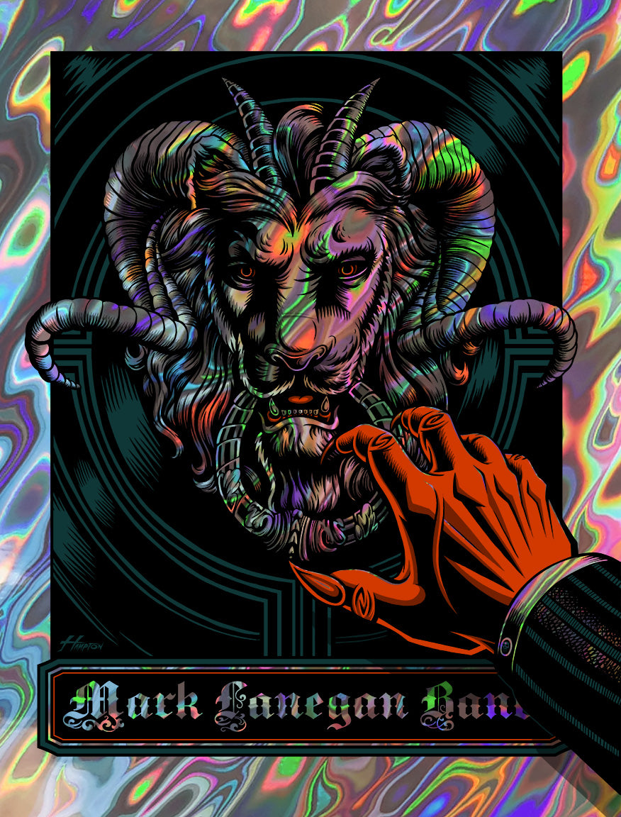 Mark Lanegan Band Summer 2019 Tour Poster lava foil variant