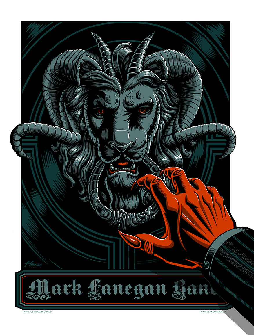 Mark Lanegan Band- 'Somebody's Knocking' 2019 tour poster