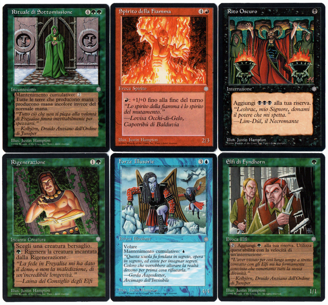 Magic The Gathering 'Ice Age' AP card set in Italian