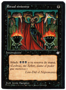 mtg spanish cards Magic the Gathering' Ice Age 'Dark Ritual' AP card in multiple langua – justinhampton