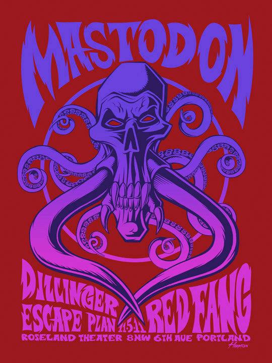 Mastodon Portland OR Poster – justinhampton