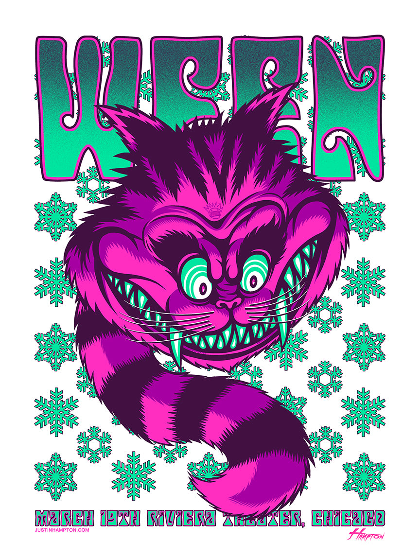 Ween in Chicago March 19th 'Were-shire Cat' poster